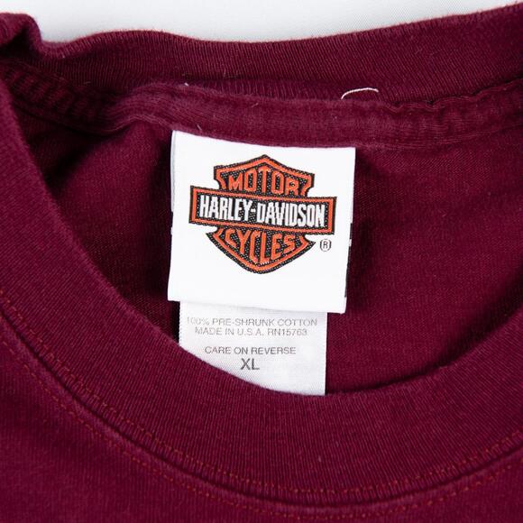 Harley-Davidson Washington DC Graphic T Shirt Mens XL Made In USA 2009 Burgundy - Picture 5 of 7